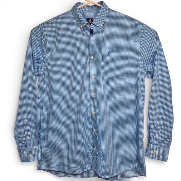 johnnie-O Other - johnnie-o Mens XL Blue Gingham Button Down Shirt Long Sleeve Beach Casual Date